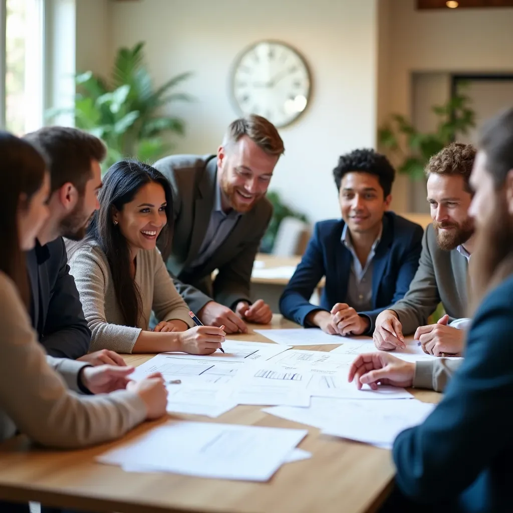 Creative team at work